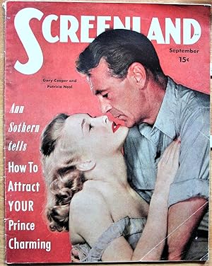 Screenland September 1949. Gary Cooper and Patricia Neal Cover