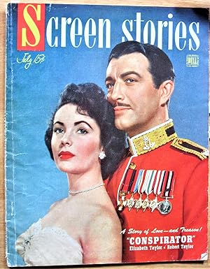 Screen Stories July 1949. Elizabeth Taylor and Robert Taylor Cover