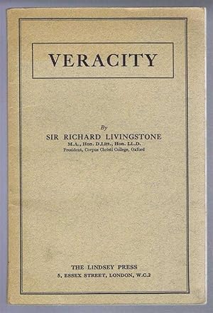 Imagen del vendedor de Veracity, The Essex Hall Lecture, 1937 a la venta por Bailgate Books Ltd