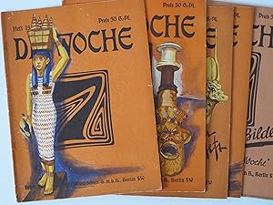 Die Woche. Hefte 8 - 13 / 1924. 1. - 6. Heft zu Tutanchamon [Tutenchamun; Tutanchamun]. 6 Hefte