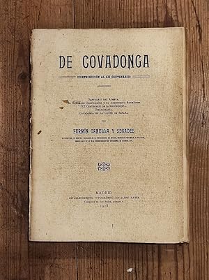 Imagen del vendedor de DE COVADONGA. Contribucin al XII Centenario. a la venta por Carmen Alonso Libros