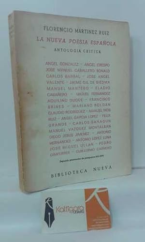 Imagen del vendedor de LA NUEVA POESA ESPAOLA, ANTOLOGA CRTICA. SEGUNDA GENERACIN DE POSTGUERRA (1955-1970) a la venta por Librera Kattigara