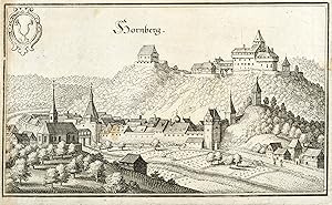 Imagen del vendedor de Hornberg. Gesamtansicht mit Schloss Hornberg. Merian. Hornberg a la venta por GALERIE HIMMEL