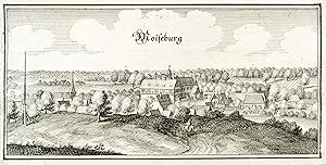 Bild des Verkufers fr Moisburg. Gesamtansicht. Merian. Moiseburg zum Verkauf von GALERIE HIMMEL