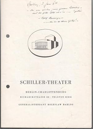 Image du vendeur pour Der Widerspenstigen Zhmung. Spielzeit 1963 / 1964. Heft 140. Bearbeitet von Karl Kraus. Inszenierung Gustav Rudolf Sellner. Kostm / Bhnenbild Jrg Zimmermann. Musik Filip Razlag. Darsteller Arthur Schrder / Herbert Grnbaum / Jrgen Thormann / Rolf Henniger / Walter Tarrach / Claus Hofer / Stefan Wigger / Klaus herm / Eduard Wandrey / Hennig Schlter / Joseph Noerden / Gnter Fischer / Krikor Melikyan / Karl Hellmer / Luitgard Im / Petra Fahrnlnder u.a. mis en vente par Antiquariat Carl Wegner