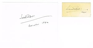 Image du vendeur pour Eigenh. Unterschrift auf Albumblatt. mis en vente par Kotte Autographs GmbH