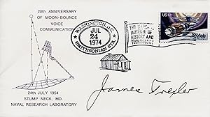 MOON BOUNCE POSTAL COVER SIGNED BY JAMES TREXLER