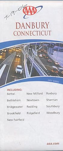 Danbury Connecticut Road Map (Bethel, Bethlehem, Bridgewater, Brookfield, New Fairfield.)