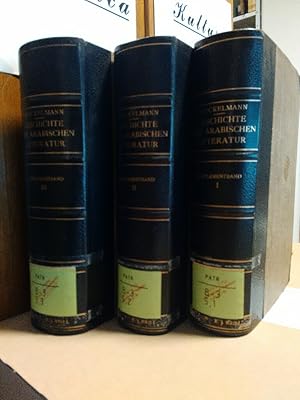 Bild des Verkufers fr Geschichte der arabischen Litteratur. Supplementbnde 1-3. zum Verkauf von Antiquariat Thomas Nonnenmacher