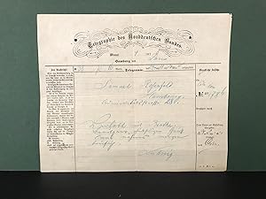 Unidentified Untranslated Printed & Handwritten Document in German. Dated 1870. SINGLE SHEET, SIN...