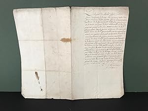 Unidentified Untranslated Handwritten Letter (or document/contract?) in French. Dated 1788. SINGL...