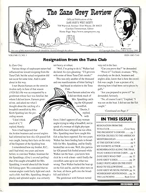The Zane Grey Review: Vol 15, No. 1; December 1999