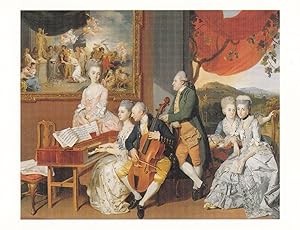 Johan Zoffany Lord Cowper & His Gore Family Italian Italy Old Painting Postcard