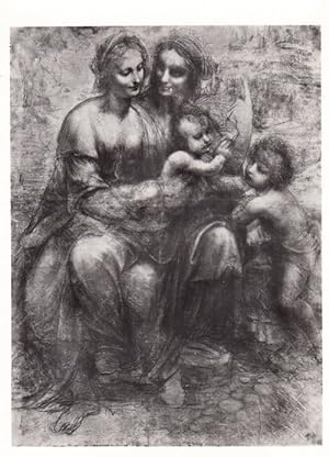 Image du vendeur pour Leonardo Da Vinci Virgin & The Child Real Photo RPC Gallery Painting Postcard mis en vente par Postcard Finder