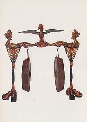 Javenese Gamelan Gong Instrument Antique Sculpture Rare Primitive Art Postcard