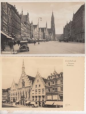 Landshut Alstadt Bayern Rathaus 2x Old German Postcard s