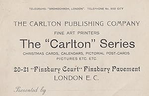 Seller image for Carlton Finsbury Court Pavement Telegram London Xmas Card Makers Advertising Postcard for sale by Postcard Finder