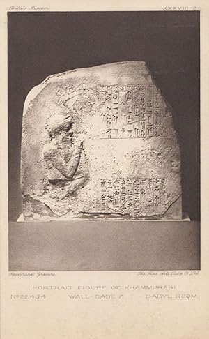 Portrait Figure of Khammurabi Babyl Room Wall Neo Babylonian Antique Postcard