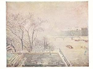 Seller image for Pissarro Effet De Neige Matin Louvre Rare Art National Gallery Painting Postcard for sale by Postcard Finder