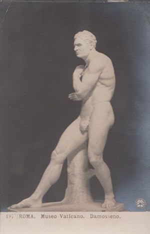 Damosseno Boxer Roma Museo Vaticano Antique Italian Statue Sculpture Postcard
