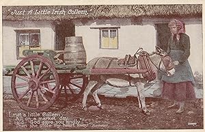 Just A Little Irish Colleen Name Called Old Postcard