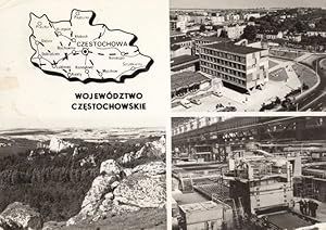 Wojewodztwo Czestochowskie Poland Polish Map Postcard