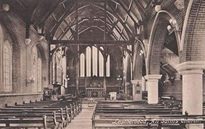Organ Altar at Leatherhead All Saints Church Interior Antique Postcard