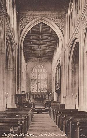 Organ at St Pauls Church Bedford Interior Antique Postcard