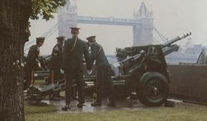 Prince Charles Firing Royal Salute London Tower Bridge 1982 Photo Royal Postcard