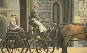 President Reagan Rides Horse With Prince Philip in 1982 Royal Postcard