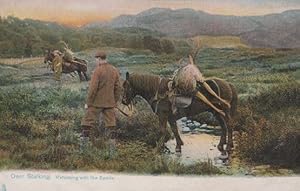 Deer Stalking Returning With The Spoils Antique Hunting Postcard
