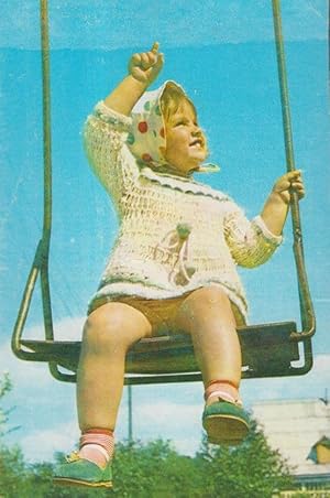 Greek Childrens Swing Playground Swings Greece Postcard