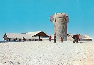 Junto A Torre Winter Traffic Snow Block Serra Da Estrela Portugal Map Postcard