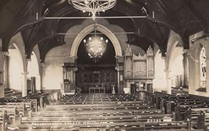 Waddington First Presbyterian Church Organ Interior Antique Real Photo Postcard