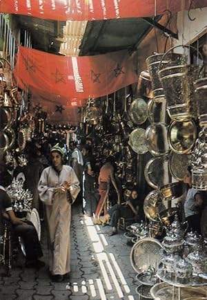 Morocco Moroccan Metal Buckets Jewish Altar Regalia Market Stall Postcard