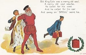 Seller image for Shell Petrol Old King Cole Childrens Nursery Rhyme Advertising Postcard for sale by Postcard Finder