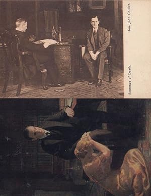 John Collier The Death Sentence Fallen Idol 2x Painting Postcard s