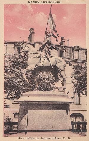 Nancy Artistique Statue De Jeanne D'Arc Joan Of Arc Antique Postcard