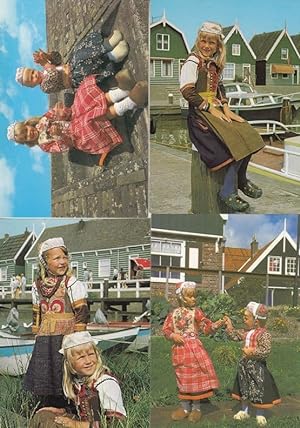 Marken Children Holland Children Dutch Traditional Costumes 4x Postcard s