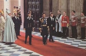 Prince Charles Bridegroom Entering Cathedral Wedding Royal Souvenir Postcard