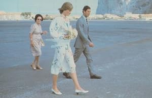 Bild des Verkufers fr Prince Charles Lady Diana Arrival Gibraltar 1981 Rare Wedding Royal Postcard zum Verkauf von Postcard Finder