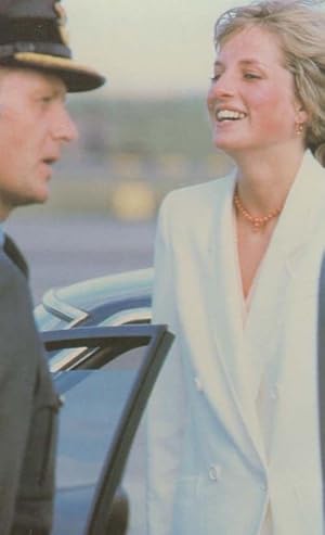 Princess Diana Back Honeymoon Cruise Taxi Cab Laughing Wedding Royal Postcard