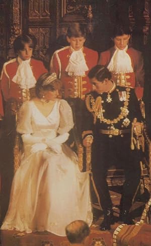 Princess Diana Parliament State Opening Royal Wedding 1982 Postcard