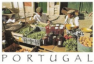 Portugal Jam Jar Seller Grocer Market Postcard