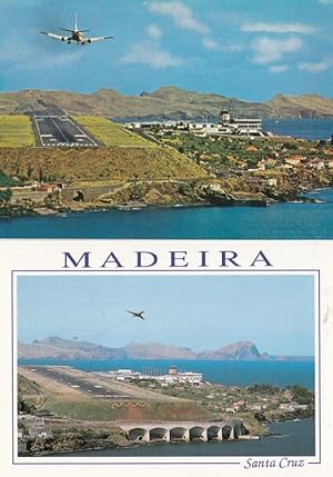 Santa Cruz Airport Portugal 2x Madeira Postcard s