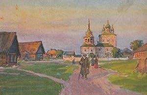 Balounin Village Russian Antique Postcard