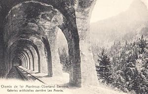 Swiss Chemin De Fer Montreux Oberland Bernois Switzerland Antique Postcard