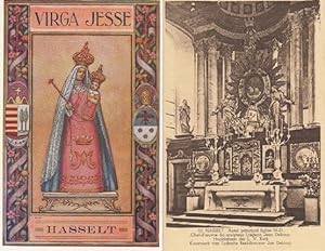 Hasselt Eglise Virga Jesse 2x Antique Religious Postcard