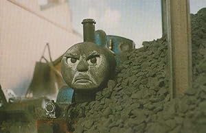 Thomas The Tank Engine Covered In Coal Coaldust Childrens Railway Postcard