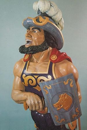 Maritime Gladiator Warrior Bucklers Hard Museum 1700s Carving Hampshire Postcard